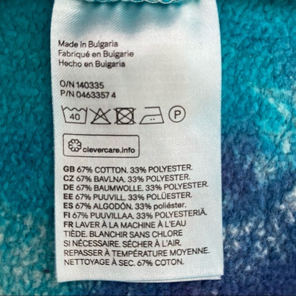 ⛔️SOLD⛔️ H&M Pullover Sweatshirt Custom Tie Dye XS - Picture 14 of 15